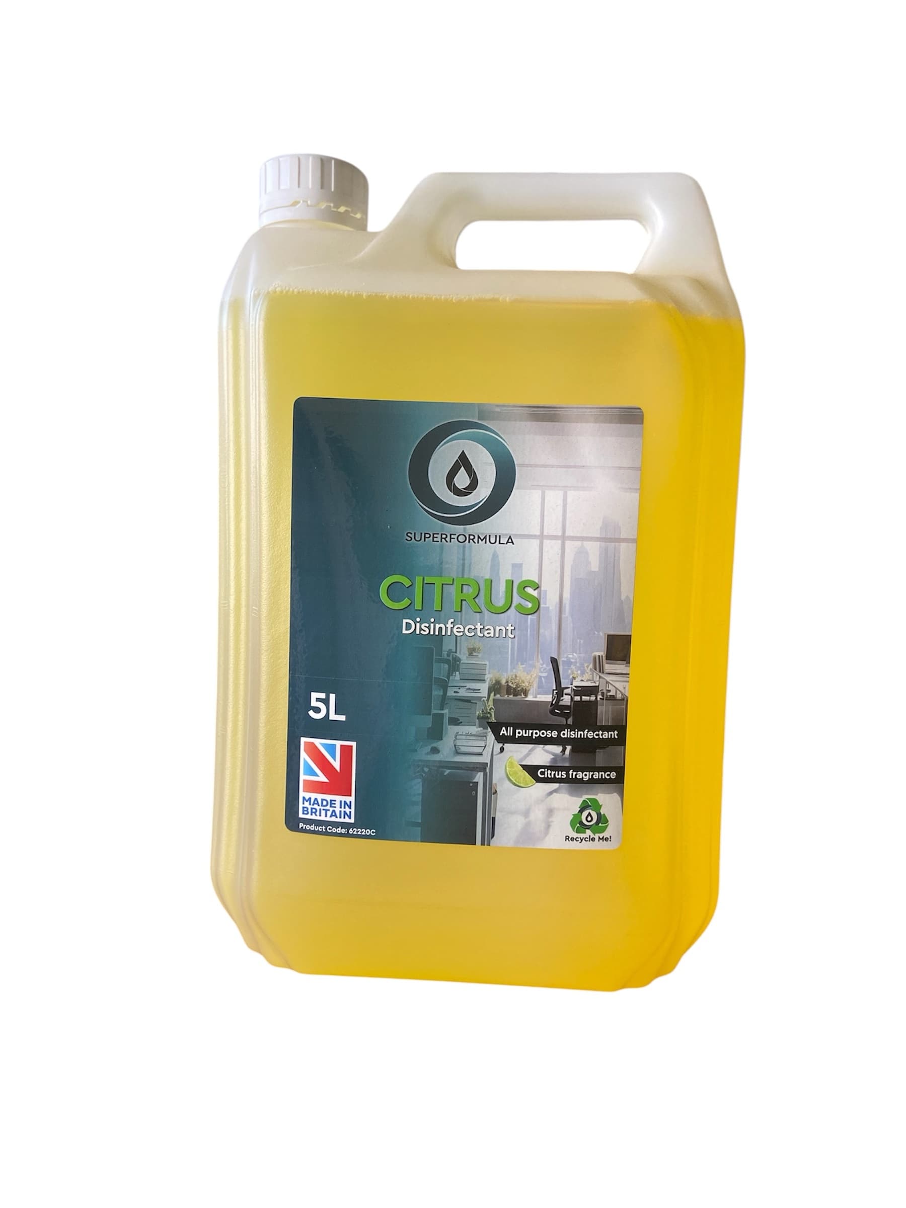 5L bottle of Citrus Disinfectant by Superformula, professional cleaning agent for La Divine Cleaner Solutions.