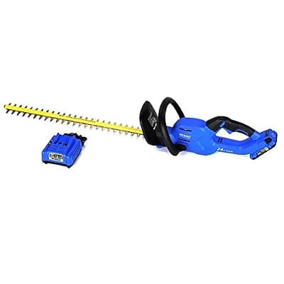 Kobalt 24-Volt Max 24-inch dual cordless hedge trimmer for landscaping